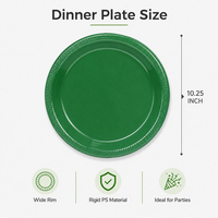 Ecologische huishoudelijke dinerborden van PS, BPA-vrij, ronde plastic schotels voor het serveren van cake, fruit en eten