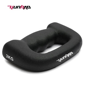 <span class=keywords><strong>Manubri</strong></span> a D in ghisa con logo personalizzato, 0.5, 1, 2, <span class=keywords><strong>3</strong></span>, 4 <span class=keywords><strong>KG</strong></span>, rivestiti in neoprene nero, per allenamento di forza, jogging e camminata - Product Image 5