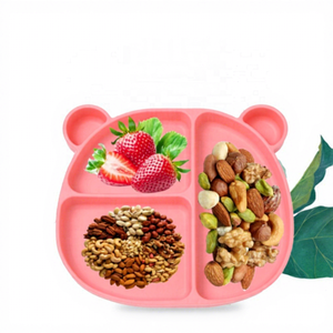 Assiette Bento en Silicone de Qualité Alimentaire Sans BPA, Motif Ours de Dessin Animé, Anti-Fuite, pour Enfants, Idéale pour Pique-Nique, Déjeuner et Repas - Product Image 4