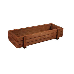 Boîte à fleurs en bois Boîte à fleurs en bois Boîte en bois rectangulaire pour jardinières potagères <span class=keywords><strong>terrasse</strong></span> ou fenêtre de jardin extérieur - Product Image 3