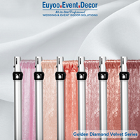 Rideaux de fond de scène personnalisés pour mariage et événements, en velours doré, pour décorations de fête