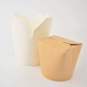 Scatole da Asporto per Pasta, <span class=keywords><strong>Pizza</strong></span>, <span class=keywords><strong>Panini</strong></span> ecc. in Carta Kraft con Logo Personalizzato, Impermeabili e Usa e Getta - Product Image 1