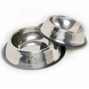 Cuenco duradero <span class=keywords><strong>para</strong></span> mascotas de acero inoxidable Rarewe, fácil de limpiar, con fondo de goma, cuencos de agua y comida <span class=keywords><strong>para</strong></span> cachorros, gatitos, <span class=keywords><strong>gatos</strong></span> y perros - Product Image 4