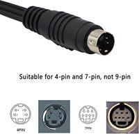 Câble adaptateur audio vidéo S-Video (4 broches) mâle vers 3 RCA femelle, conversion pour ordinateur portable, PC, connecteur d'ordinateur