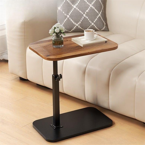 Best Selling Foldable C Shaped Wooden Side Table Mobile Couch Snack Laptop <b>End</b> for <b>Bed</b> - Product Image 2