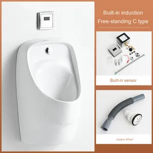 <span class=keywords><strong>Urinario</strong></span> de cerámica moderno montado en la pared con sensor al ras portátil para uso en el <span class=keywords><strong>baño</strong></span> de los hombres de ingeniería hotelera en el hogar - Product Image 5