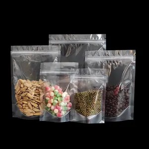 定制印花透明拉链式直立袋食品塑料袋坚果包装袋