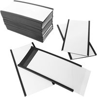 Penyangga Label Strip Magnetik Profil C dengan Tempat Kartu Data dan Film Pelindung untuk Rak Gudang