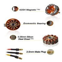 Moteur Brushless D2822 1100KV Haute Efficacité Longue Portée pour Planeur à Voilure Fixe & Modèle d'Avion DIY Compatible Lipo 2-3S Avion RC