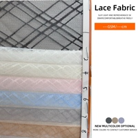 Tissu en mousseline de soie 100 % polyester 20D bleu respirant ultra-fin 23 g/m² pour doublure ou vêtement, tissu en tulle doux comme de la soie