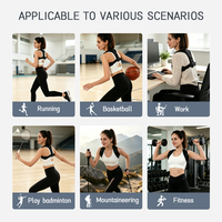 Sangle Correctrice de Posture Noire en Gros pour Usine, Soutien Dorsal Flexible pour l'Exercice Quotidien et la Vie Quotidienne
