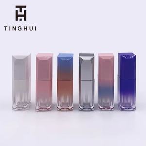 Tubes de gloss à lèvres carrés à dégradé de couleur 5 ml, contenants cosmétiques en plastique avec bouchon à vis, flacon de rouge à lèvres - Product Image 4