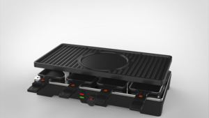 Maison Machine <span class=keywords><strong>à</strong></span> Raclette Grill <span class=keywords><strong>Électrique</strong></span> d'Intérieur avec <span class=keywords><strong>Fondue</strong></span> - Product Image 2