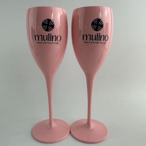 Детские розовые пластиковые флейты для шампанского многоразовые 165 мл очки просекко моющиеся - Product Image 2