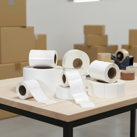 Étiquettes personnalisées en papier BOPP blanc brillant 4x2 4x3 4x4 4x6 4x8, étiquettes en polypropylène, adhésif pour emballage, autocollant en PP