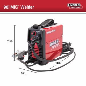 Lincoln Electric 90i MIG Welder 120V Portable <b>Welding</b> Machine With Shoulder Strap For Residential Use - Product Image 3