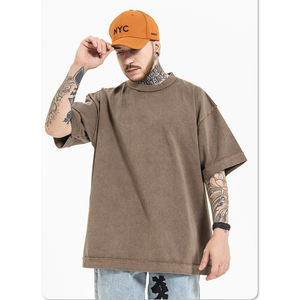 सूती पुरुषों की टी-शर्ट 100% धोए गए कपास पुरुषों की टी-शर्ट के साथ एक छोटी आस्तीन के साथ अधिक आकार की छोटी आस्तीन वाली छोटी आस्तीन के साथ - Product Image 2