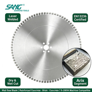 Disco de corte de diamante soldado con láser Arix de alta velocidad SANG de 800 mm, 1200 mm, 32 pulgadas para máquinas de corte de pared, para cortar hormigón reforzado - Product Image 1