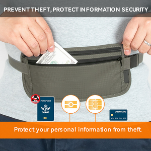 Sac banane étanche de qualité supérieure, <span class=keywords><strong>porte</strong></span>-passeport personnalisé avec blocage RFID, ceinture de voyage sécurisée - Product Image 4