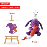 Gros personnalisé en peluche doux extraterrestre petit animal porte-clés en peluche jouet en peluche avec logo