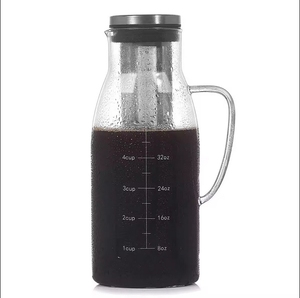 Échantillon Gratuit : Cafetière à Froid Hermétique Personnalisée 1,5 L avec Bec Verseur, <span class=keywords><strong>Carafe</strong></span> en Verre et Filtre en Acier Inoxydable - Product Image 2