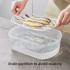 Modern Designed Kitchen Accessories Retractable Fridge Shelf Holder Refrigerator Drain Storage Box Pull Bins for Food Storage - Product Image 5