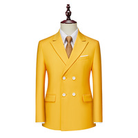 Veste de Costume Homme Manches Longues Couleur Unie Style Affaires Décontracté Sehe Fashion en Gros