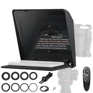 Teleprompter Ambitful T1 Pro de pantalla grande, profesional, plegable, para entrevistas, para teléfonos inteligentes, cámaras DSLR, grabación de video en vivo. - Product Image 1