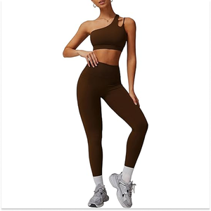 Custom Women's Yoga Set Mid Waist <b>Leggings</b> Sports Bra Solid Plus Size Lace Breathable Stretch Workout Outfit Gym Fitness - Product Image 5