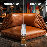 Essence Rénovatrice pour Cuir de Qualité Industrielle Écologique, Revêtement Nano-Céramique, Formule Modifiée Invisible, Liquide Vert Pastel