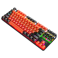 Clavier mécanique BAJEAL de qualité supérieure avec interrupteurs bleus, design ergonomique, clavier mécanique de jeu RVB, étanche, pour PC et ordinateur portable
