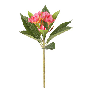 Flor Artificial de Frangipani de 9 Hojas, 59 cm, Decoración para el Hogar y Bodas, Planta de Seda y Plástico para Uso en Interiores y Exteriores - Product Image 4