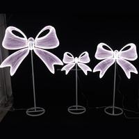 Nouvel arrivage de lumières LED géantes blanches avec nœud papillon pour allée de mariage, accessoires de fête, événement, toile de fond, décoration de scène