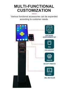 21.5'' Hotel/Parking Lot/Restaurant Self-service Payment Kiosk <b>Printer</b> 80mm NFC QR <b>Scanner</b> Passport Reader Self Checkout Machine - Product Image 2