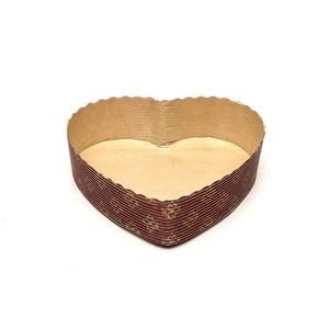 Stampi per Panettone a Forma <span class=keywords><strong>di</strong></span> Cuore in Carta Kraft Ondulata, Resistenti al Grasso, per Panetterie, Vendita all'<span class=keywords><strong>Ingrosso</strong></span> - Product Image 6