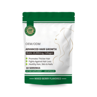Complément alimentaire avancé pour la croissance naturelle des cheveux, biotine 10000 mcg, collagène, 120 capsules/flacon, 2 capsules par jour, cheveux plus épais, peau plus saine