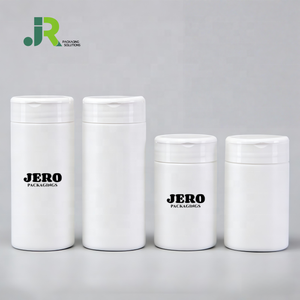Botella de Plástico HDPE <span class=keywords><strong>JERO</strong></span> de Boca Ancha y Forma Cilíndrica Recta de 100ml/150ml/300ml para Alimentos, Azúcar, Suplementos, Medicamentos y Pastillas, con Tapa Abatible - Product Image 2