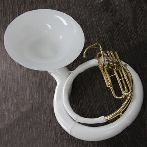 Suosaphone OEM Focustyle de niveau professionnel, corps en laiton, valves en cupronickel nickelé, cloche en plastique synthétique, suosaphone à <span class=keywords><strong>vendre</strong></span> - Product Image 1