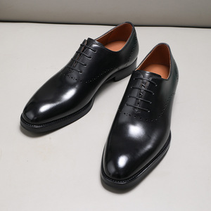 Zapatos de Hombre de Diseño de Lujo 2026, de Piel Vacuna en Capas, Punta Cuadrada, Ligeros, Antideslizantes, Transpirables, de Alta Calidad, Talla Grande, con Cordones - Product Image 3