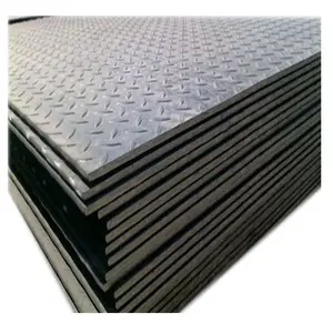 Ss400b A575 Hot Rolled Anti Slip Embossed Floor Decking Steel Diamond Pattern Chequered Sheet