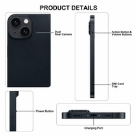 Ponsel Original I14 128GB 5G Terbuka Kunci, Kamera Ganda 12MP, Kamera Depan 12MP, Hexa Core, Nano SIM, Pasokan Grosir untuk Importir