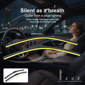 Escobilla Limpiaparabrisas de Caucho Natural YIKE para Accord <span class=keywords><strong>Jazz</strong></span> HR-V, Estructura sin Hueso, Instalación sin Herramientas, Larga Duración - Product Image 2