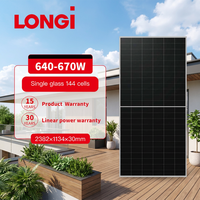 Panel Surya Mono Longi Hi-MO X10 LR7-72HVHF-645M 645W HPBC Panel Surya Efisiensi Tinggi