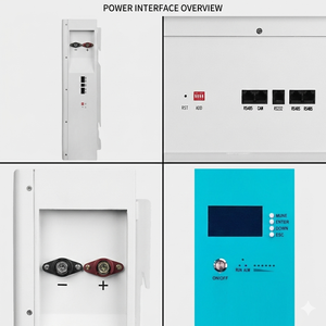 แบตเตอรี่สำรองพลังงานติดผนังสำหรับบ้าน 25.6V 200Ah 5120Wh แบตเตอรี่ลิเธียมไอออน แบตเตอรี่โซลาร์ ระบบสำรองไฟฟ้า UPS 25.6V200AH M - Product Image 2