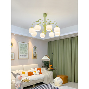 Lustre Moderne Minimaliste Vert Citrouille Tendance Instagram pour Salle à Manger, Bureau, Chambre, Salon – Taille Moyenne - Product Image 1