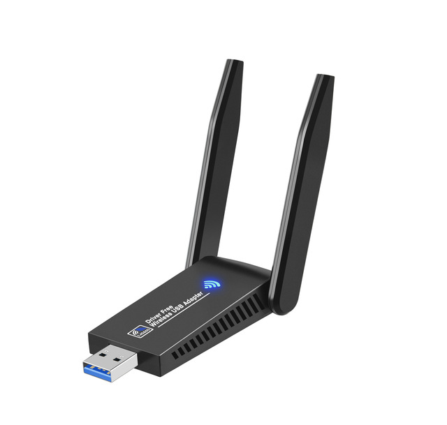 Dual Band 2.4G & 5GHz 1300Mbps USB 3.0 & BT 5.0 2in1 External WiFi Dongle with 300m Coverage for Laptop in Stock