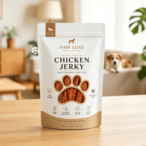 Custom Aluminum <b>Foil</b> Pet Food Packaging Bags 50g to 1kg Stand Up Zipper Pouch <b>Window</b> Digital Printing OEM - Product Image 1