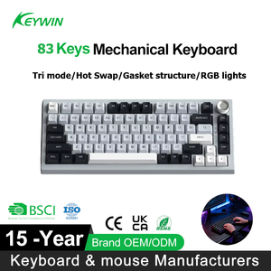 <span class=keywords><strong>Tastiera</strong></span> Meccanica con 83 Tasti, Illuminazione RGB, Tre Modalità, <span class=keywords><strong>Bluetooth</strong></span>, <span class=keywords><strong>Gaming</strong></span>, Alta Definizione, Design Hot-swappable - Product Image 1