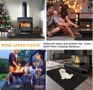 "Tapis résistant au feu en tissu ignifuge double face pour foyer de cheminée Poêle à <span class=keywords><strong>bois</strong></span> BBQ Fumeur <span class=keywords><strong>Protection</strong></span> du sol" - Product Image 6