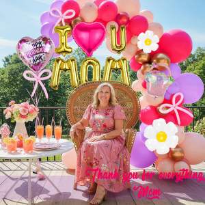 Nuevo Estilo, Kit de Guirnalda de Globos para el Día de la Madre, 117 Piezas, con Letras de Corazón de Papel Metálico, <span class=keywords><strong>Cesta</strong></span> Floral para Decoraciones del Día de la Madre - Product Image 6